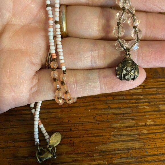 American Eagle Outfitters Gold and Red Beaded Necklace - Picture 6 of 8